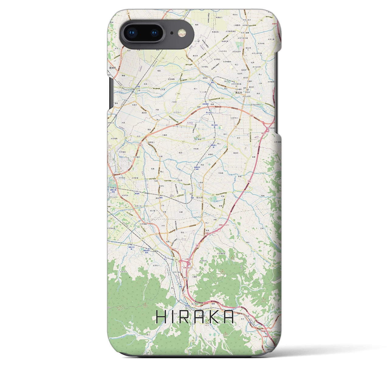 【平賀(青森県)】地図柄iPhoneケース(バックカバータイプ)