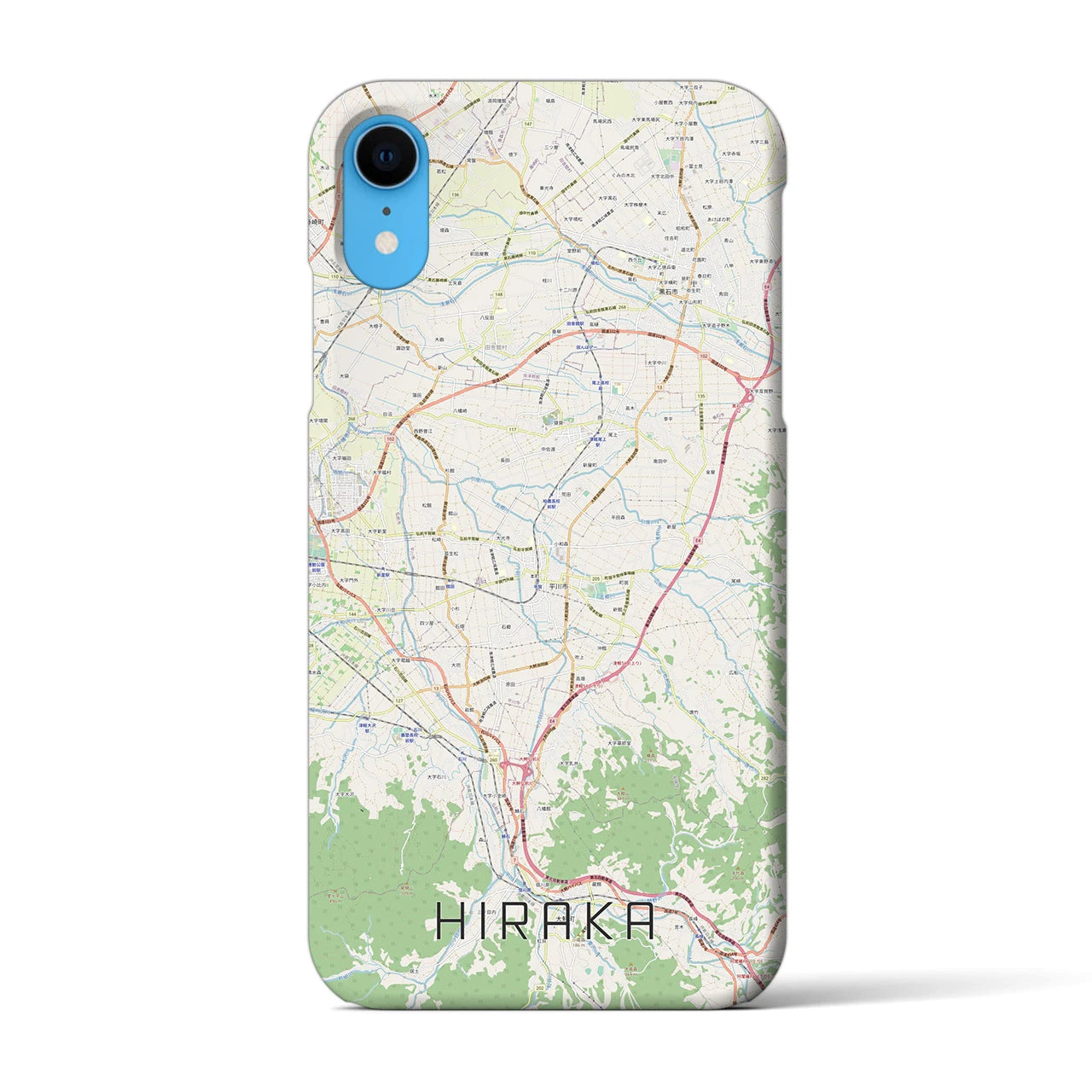 【平賀(青森県)】地図柄iPhoneケース(バックカバータイプ)