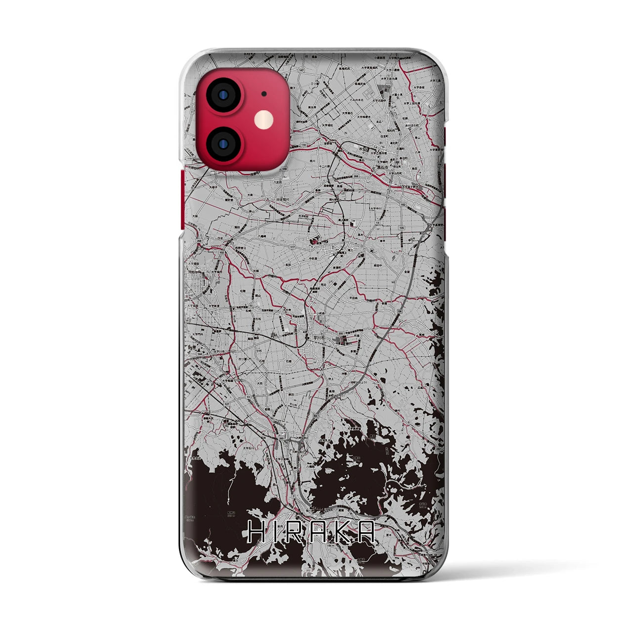 【平賀(青森県)】地図柄iPhoneケース(クリアタイプ)