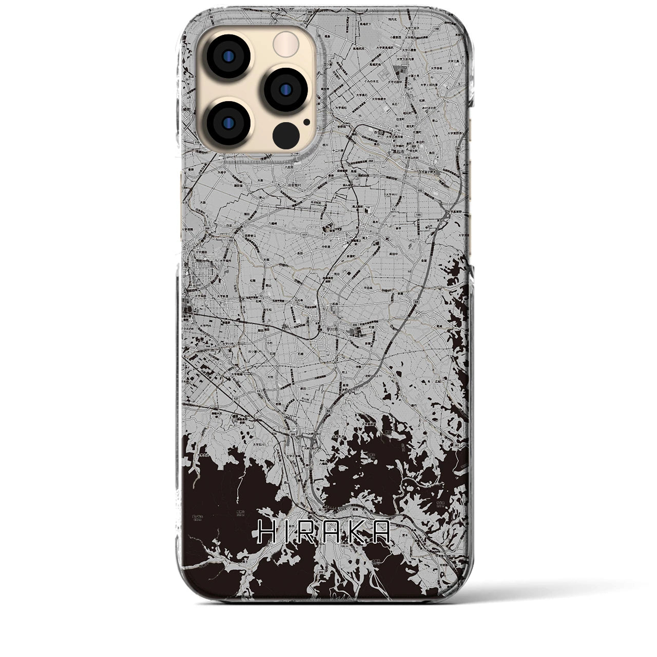 【平賀(青森県)】地図柄iPhoneケース(クリアタイプ)