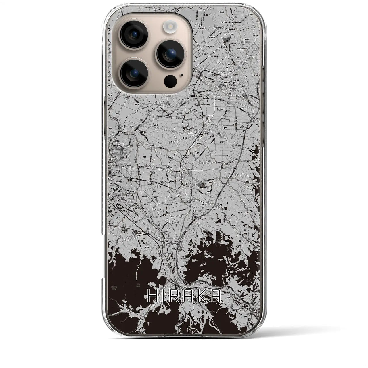 【平賀(青森県)】地図柄iPhoneケース(クリアタイプ)