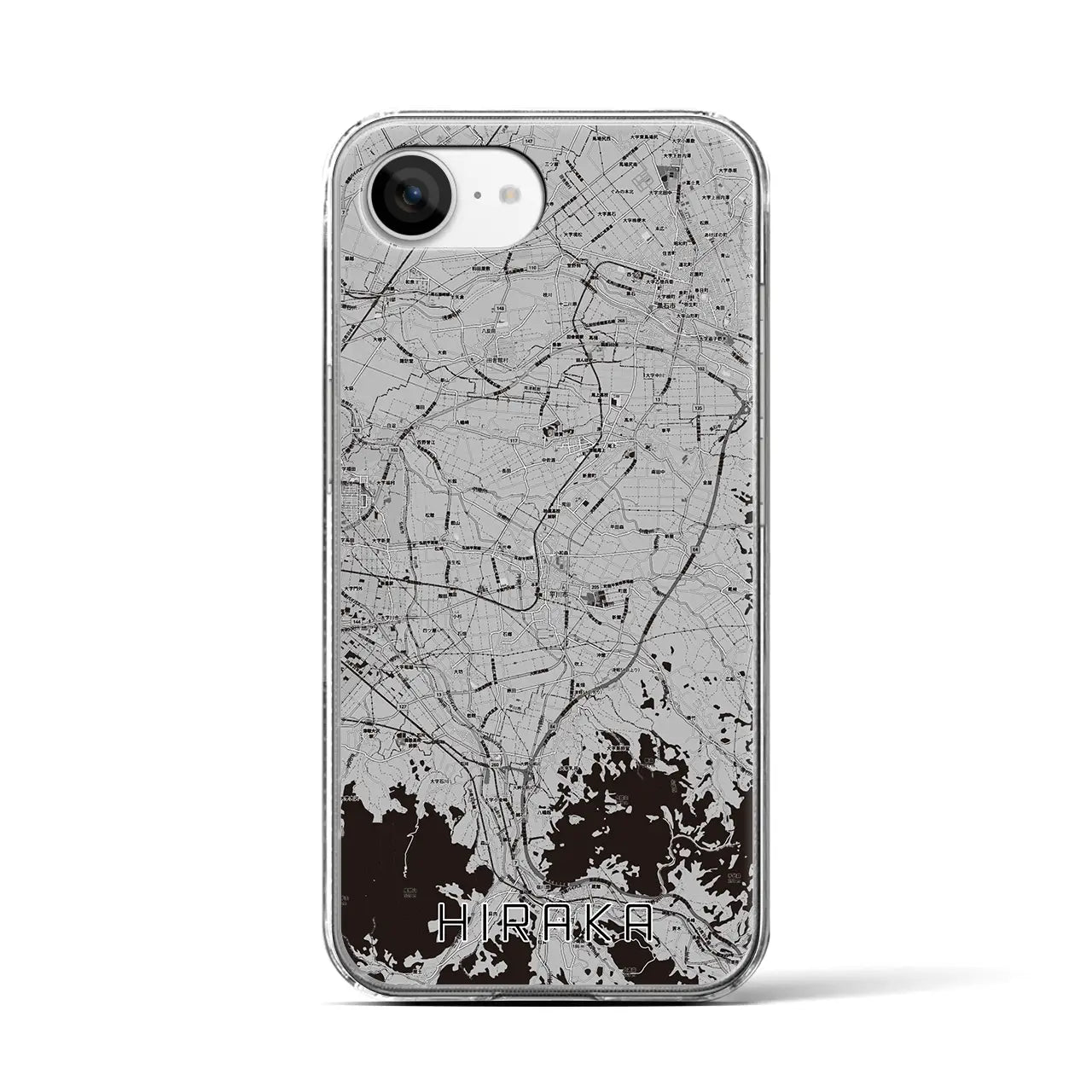 【平賀(青森県)】地図柄iPhoneケース(クリアタイプ)