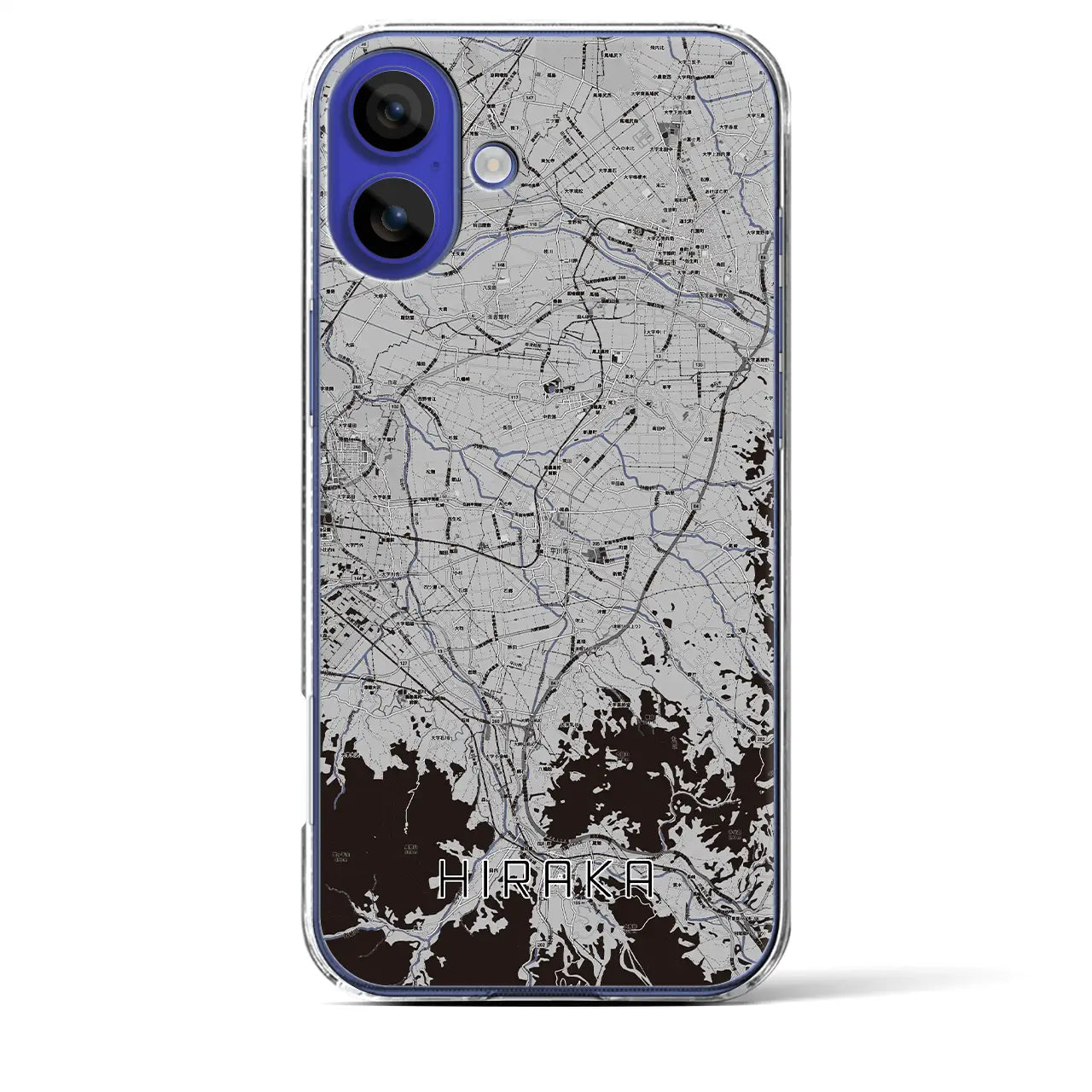 【平賀(青森県)】地図柄iPhoneケース(クリアタイプ)