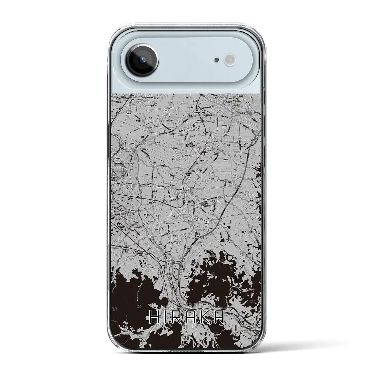 【平賀(青森県)】地図柄iPhoneケース(クリアタイプ)