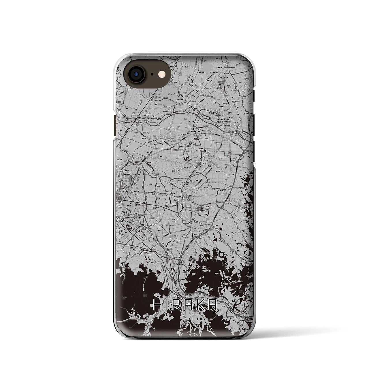 【平賀(青森県)】地図柄iPhoneケース(クリアタイプ)