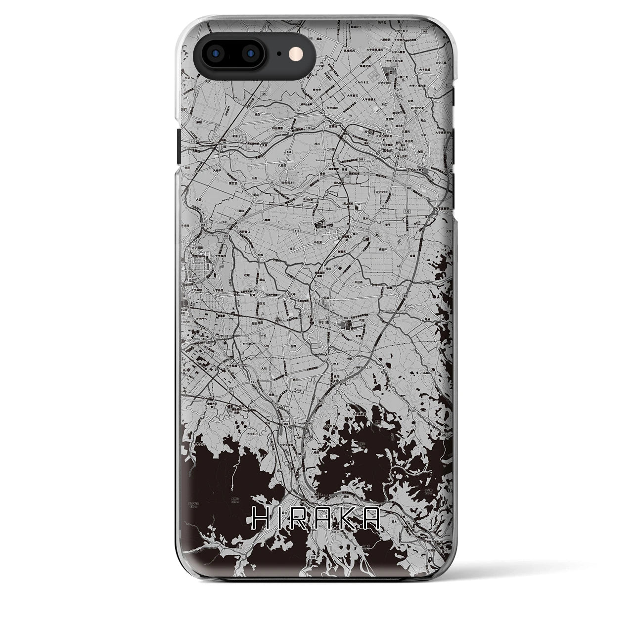 【平賀(青森県)】地図柄iPhoneケース(クリアタイプ)