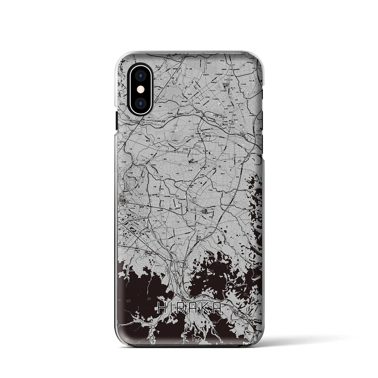 【平賀(青森県)】地図柄iPhoneケース(クリアタイプ)