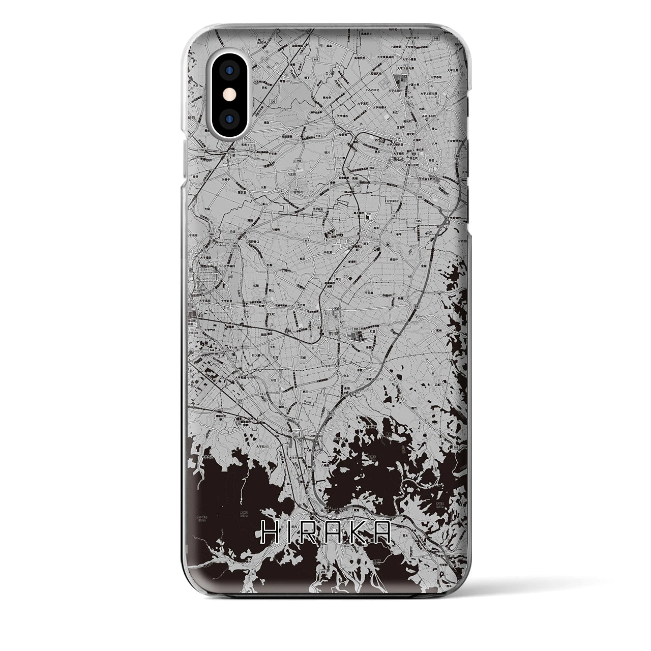 【平賀(青森県)】地図柄iPhoneケース(クリアタイプ)