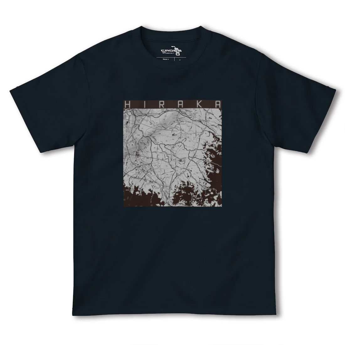 【平賀(青森県)】地図柄ヘビーウェイトTシャツ