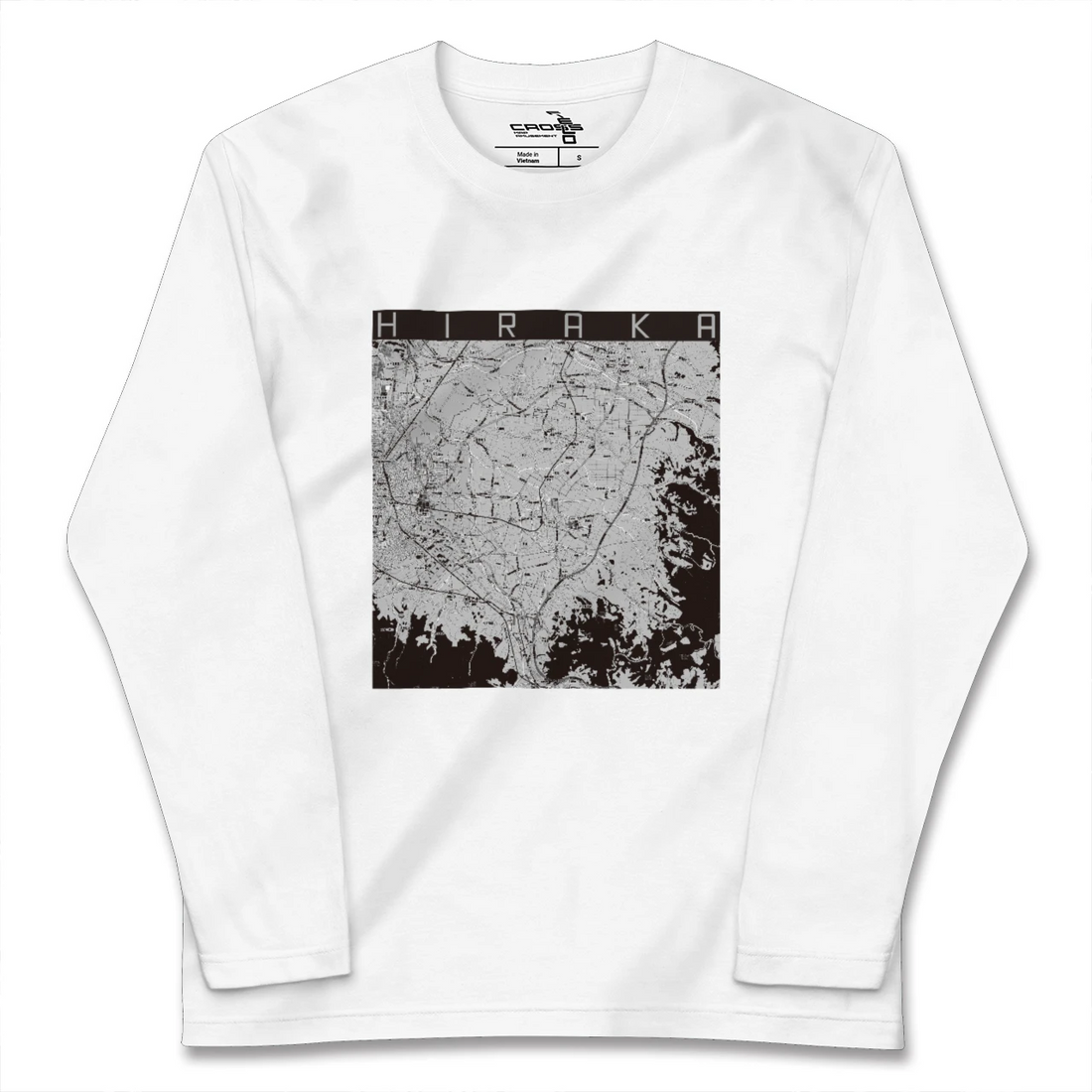 【平賀(青森県)】地図柄ロングスリーブTシャツ