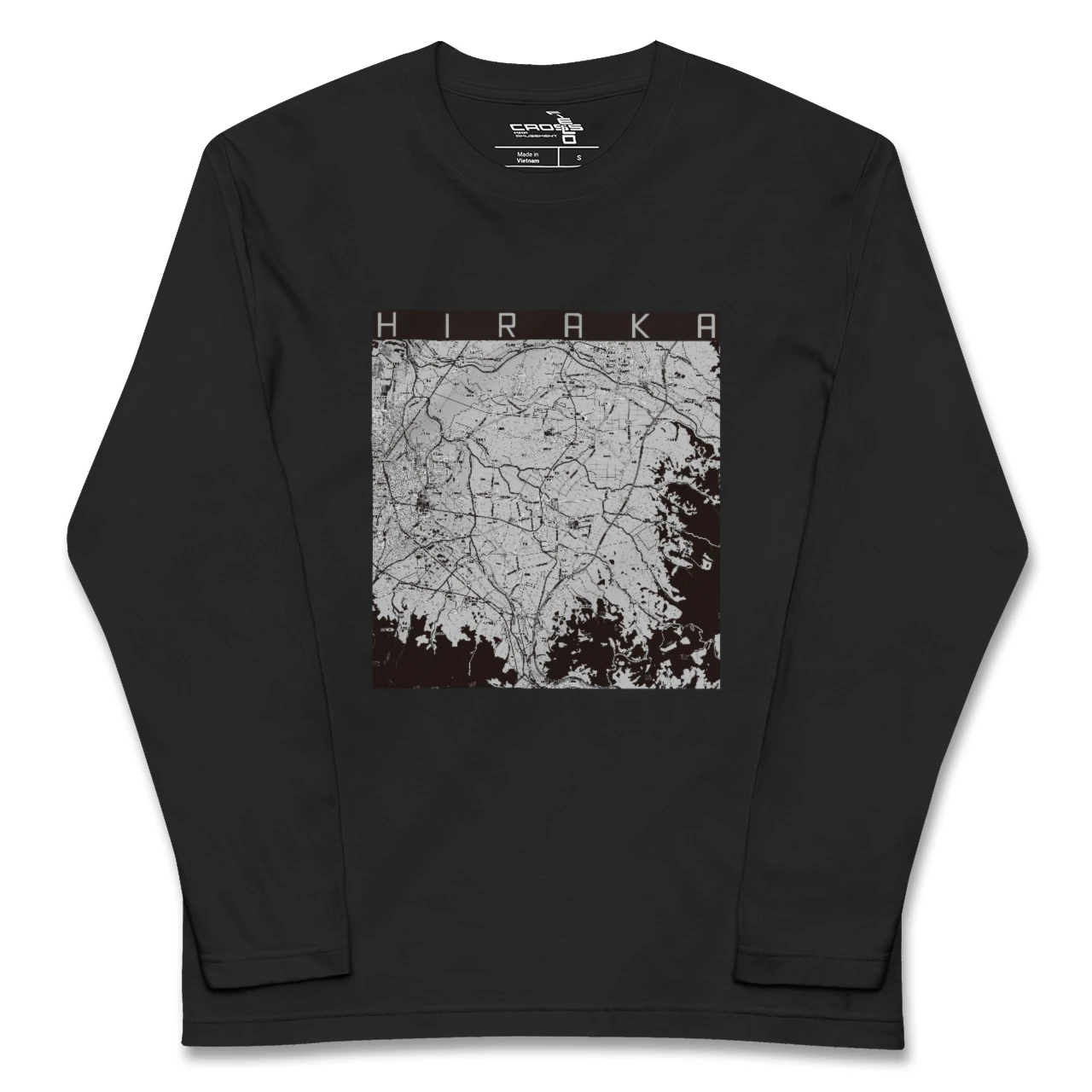 【平賀(青森県)】地図柄ロングスリーブTシャツ