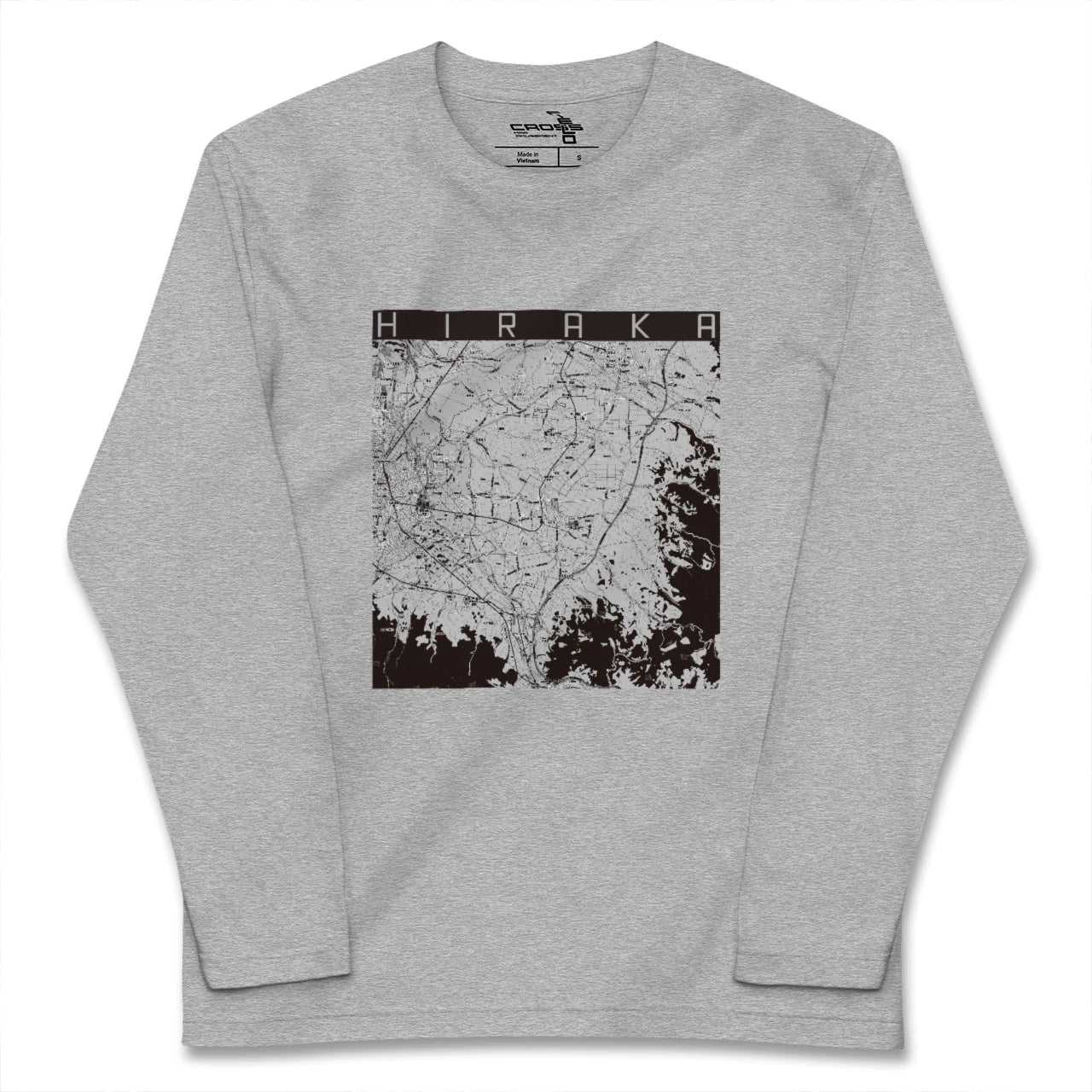 【平賀(青森県)】地図柄ロングスリーブTシャツ