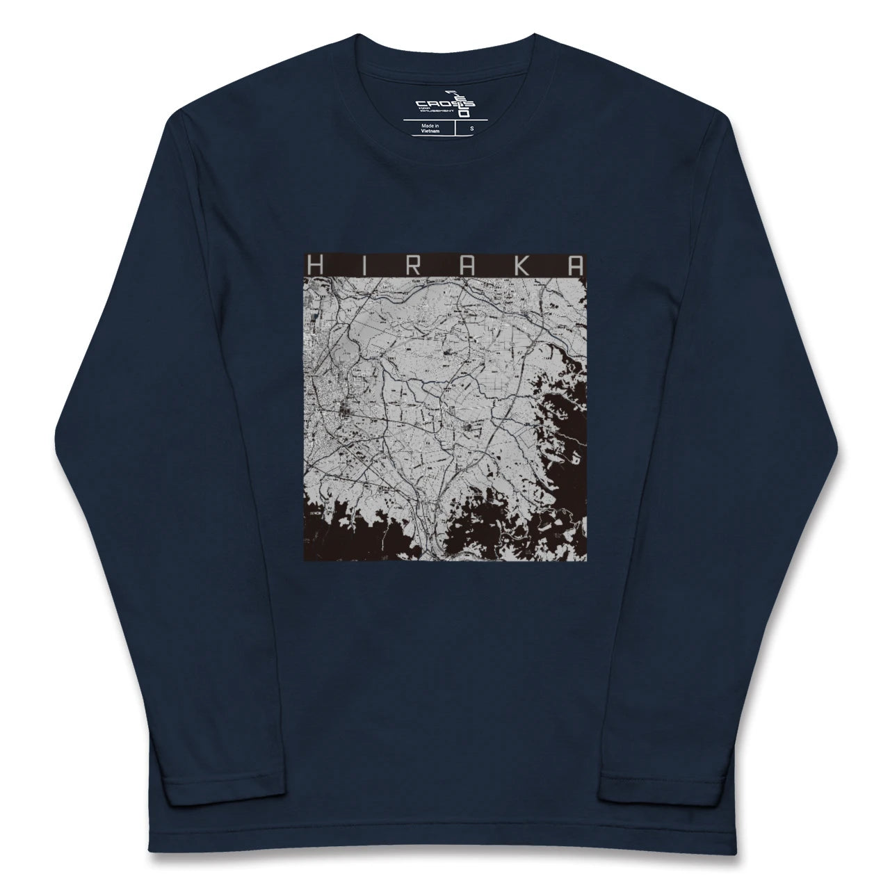 【平賀(青森県)】地図柄ロングスリーブTシャツ