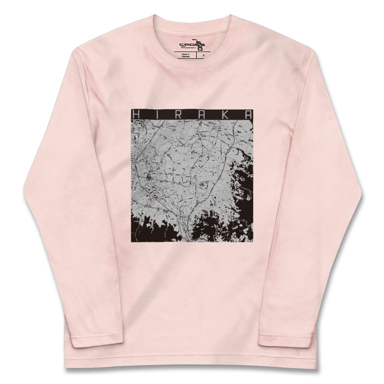 【平賀(青森県)】地図柄ロングスリーブTシャツ