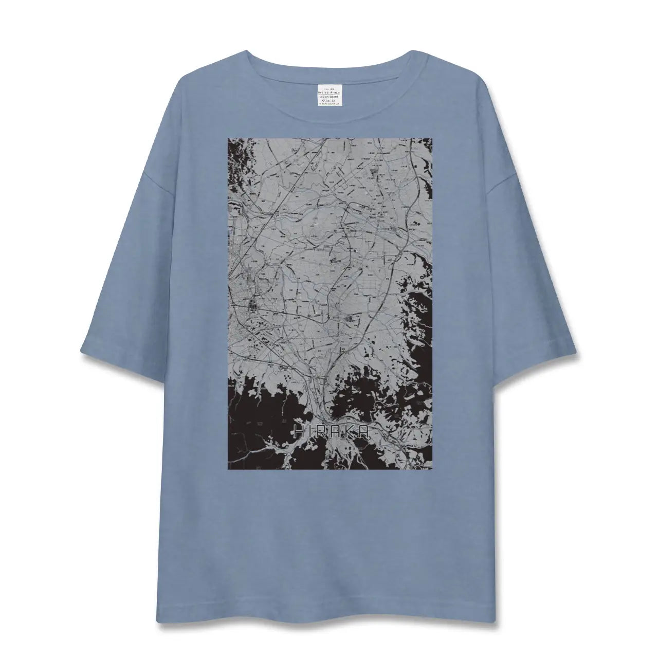 【平賀(青森県)】地図柄ビッグシルエットTシャツ