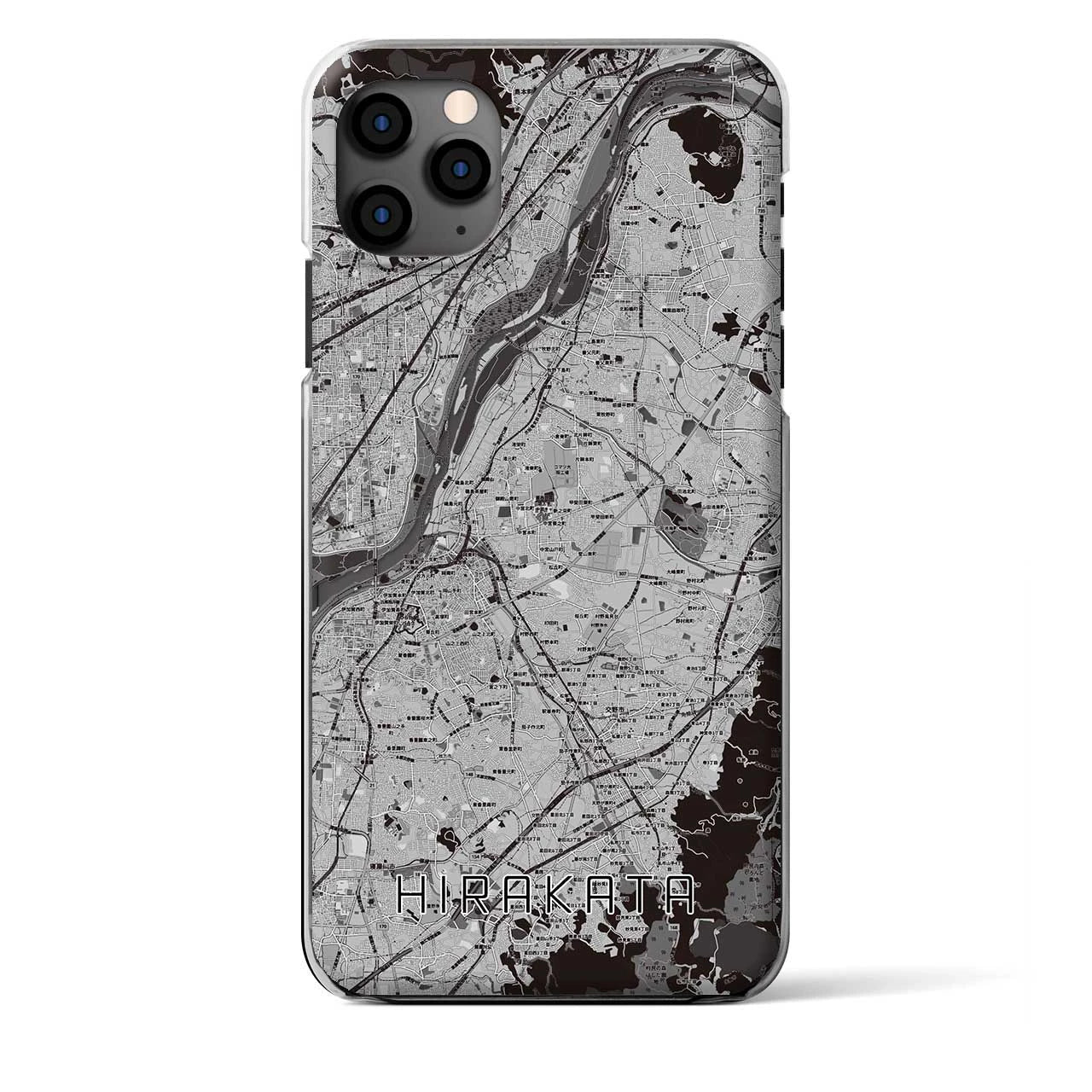 【枚方(大阪府)】地図柄iPhoneケース(クリアタイプ)