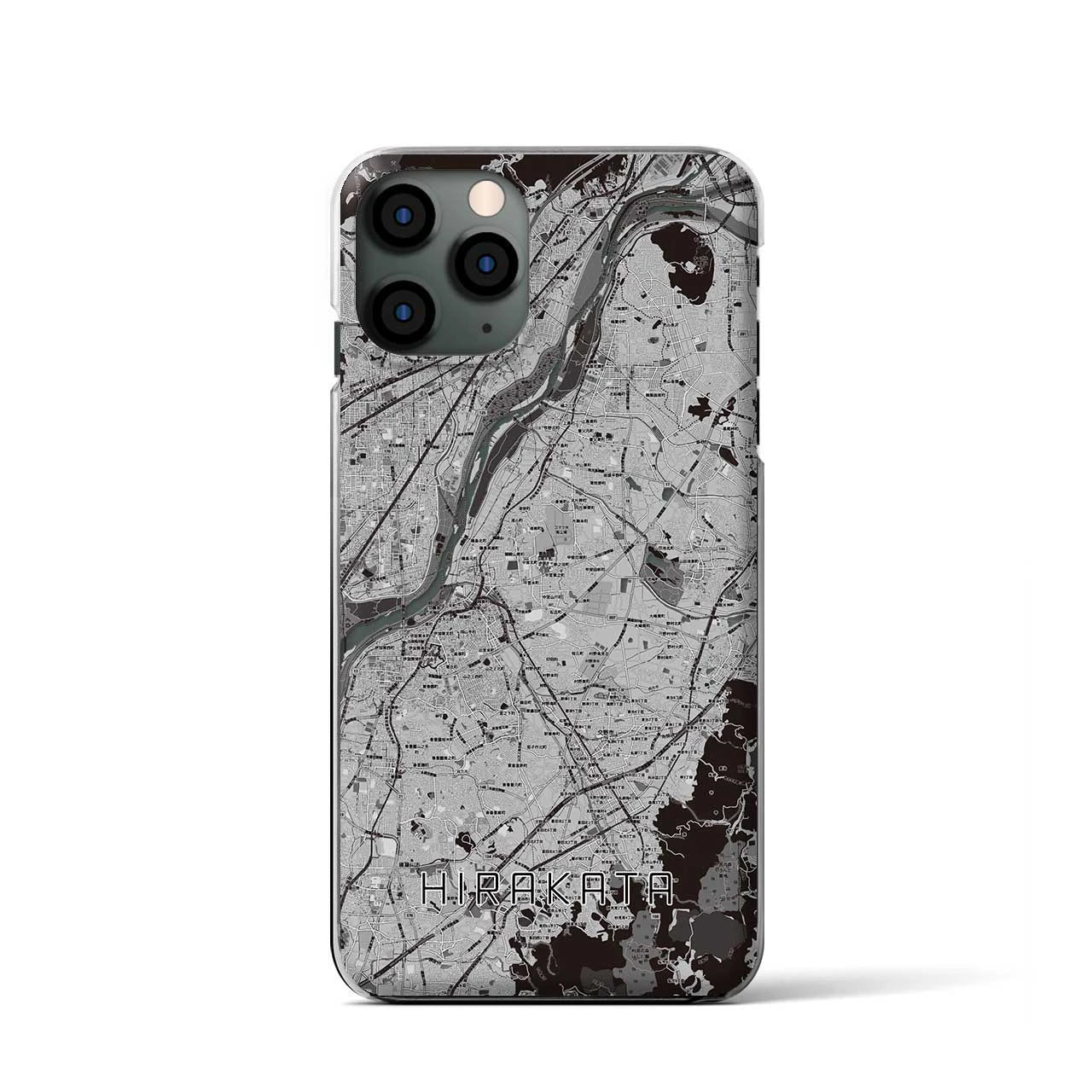 【枚方(大阪府)】地図柄iPhoneケース(クリアタイプ)