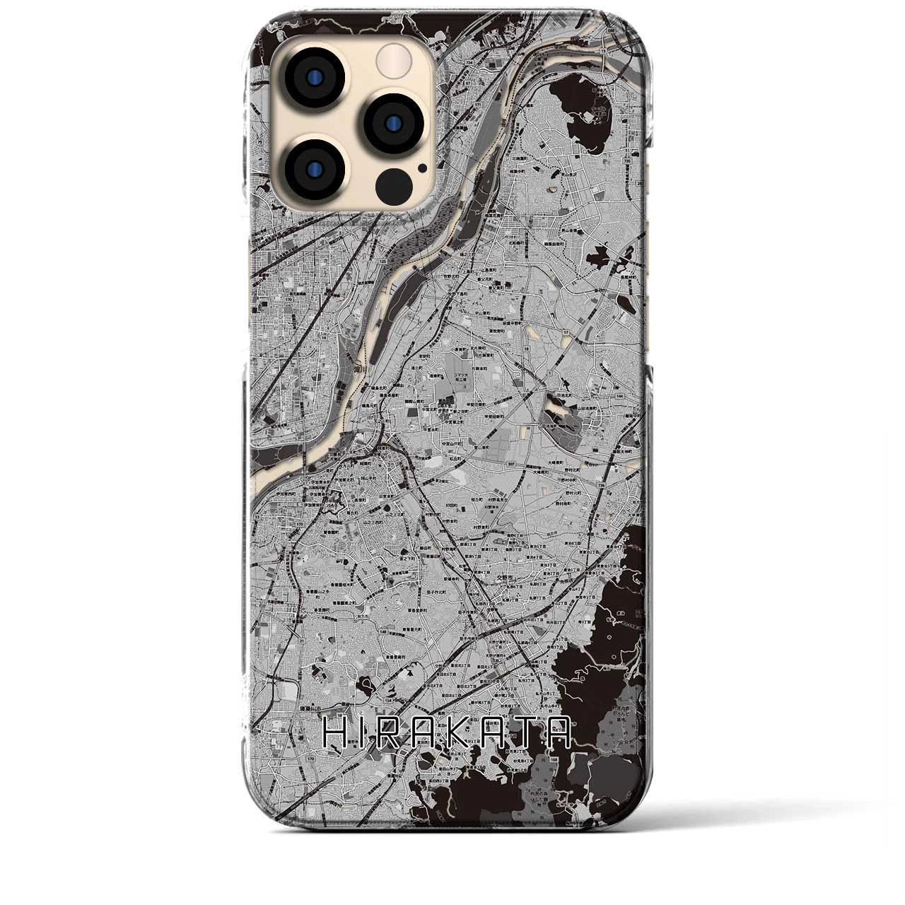 【枚方(大阪府)】地図柄iPhoneケース(クリアタイプ)