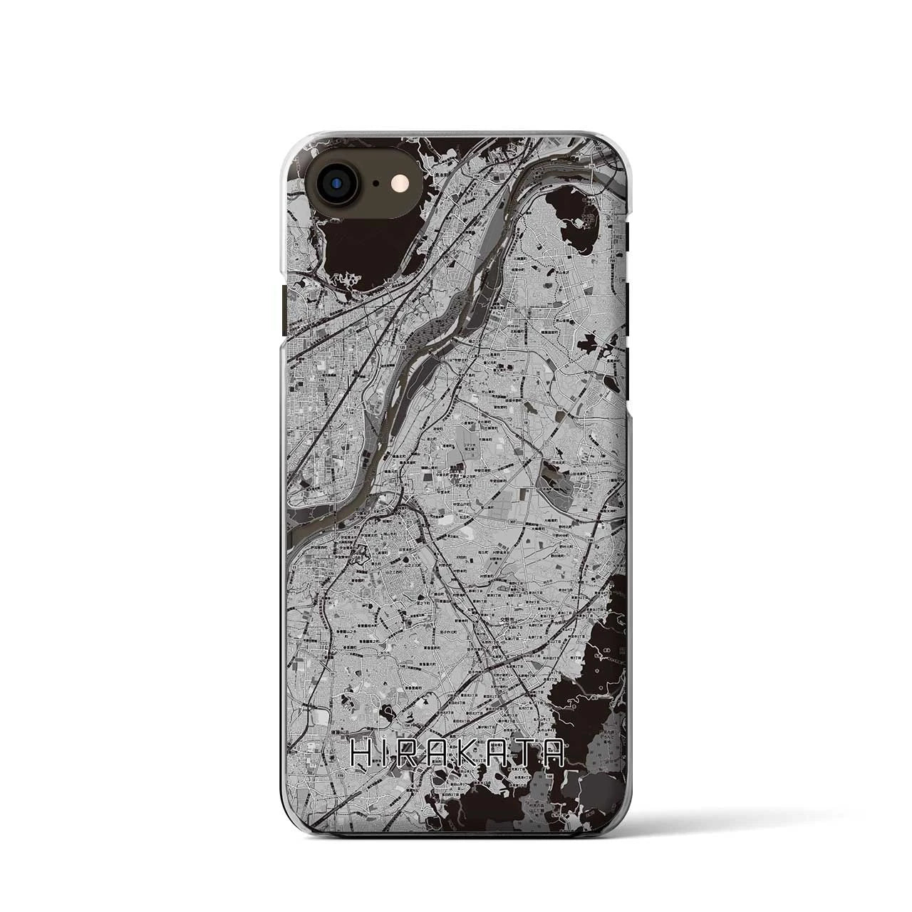 【枚方(大阪府)】地図柄iPhoneケース(クリアタイプ)