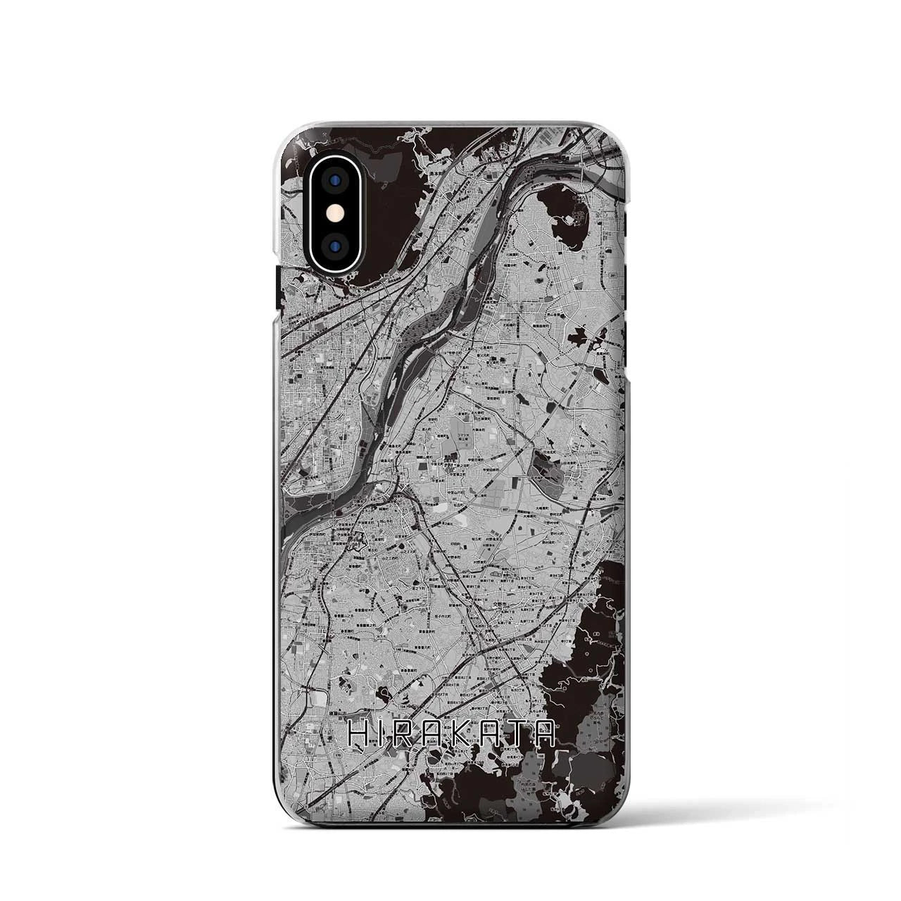 【枚方(大阪府)】地図柄iPhoneケース(クリアタイプ)