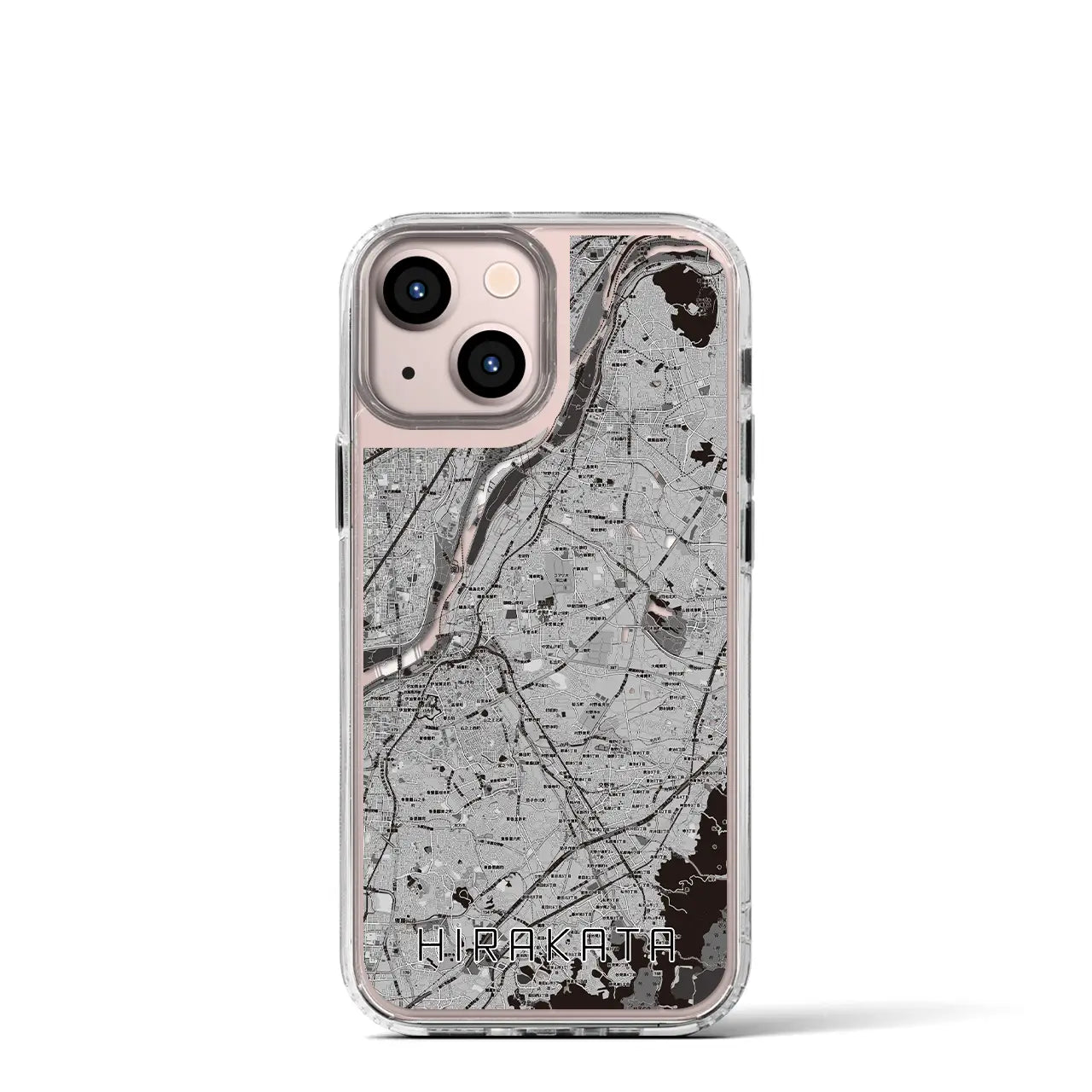 【枚方(大阪府)】地図柄iPhoneケース(MagSafeタイプ)