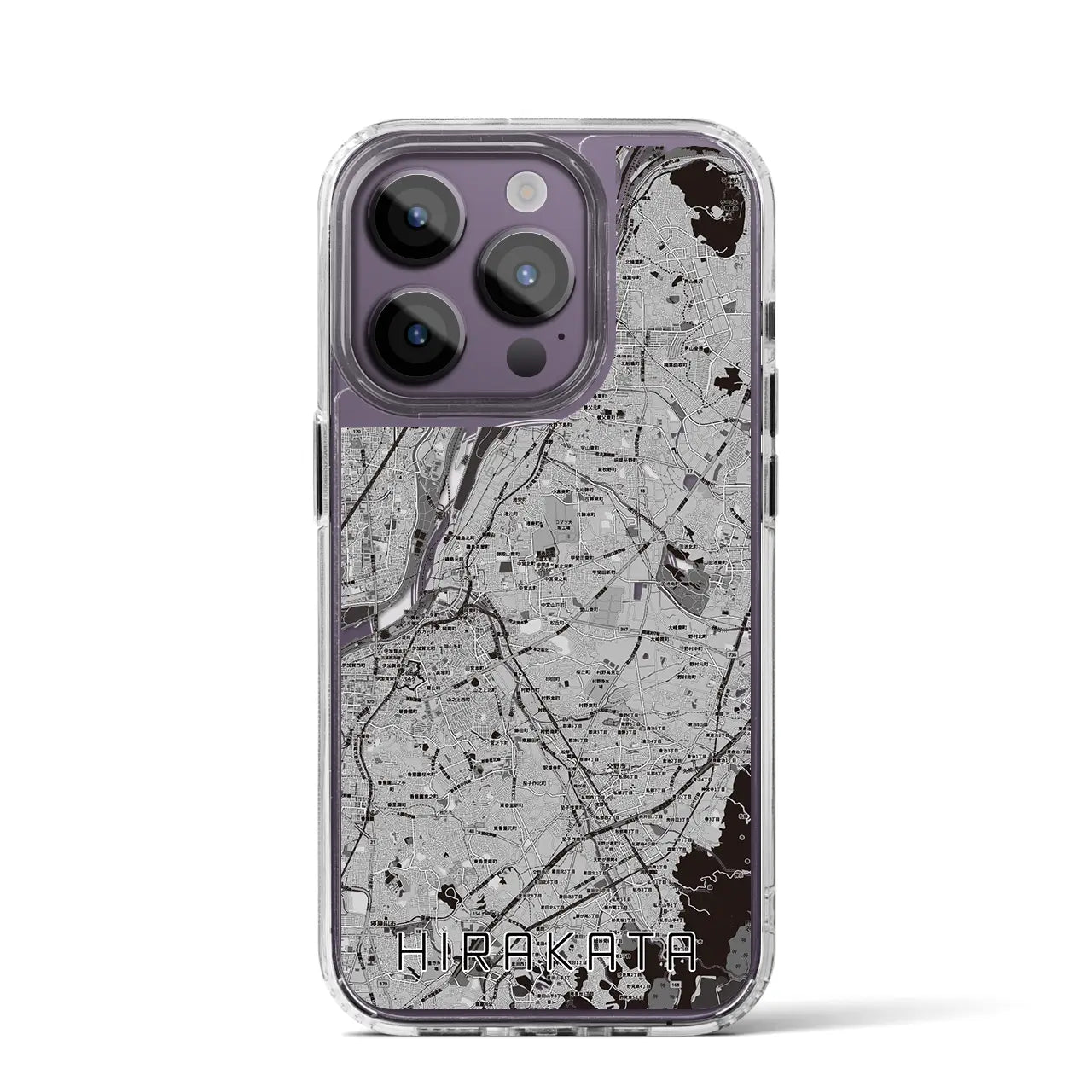 【枚方(大阪府)】地図柄iPhoneケース(MagSafeタイプ)
