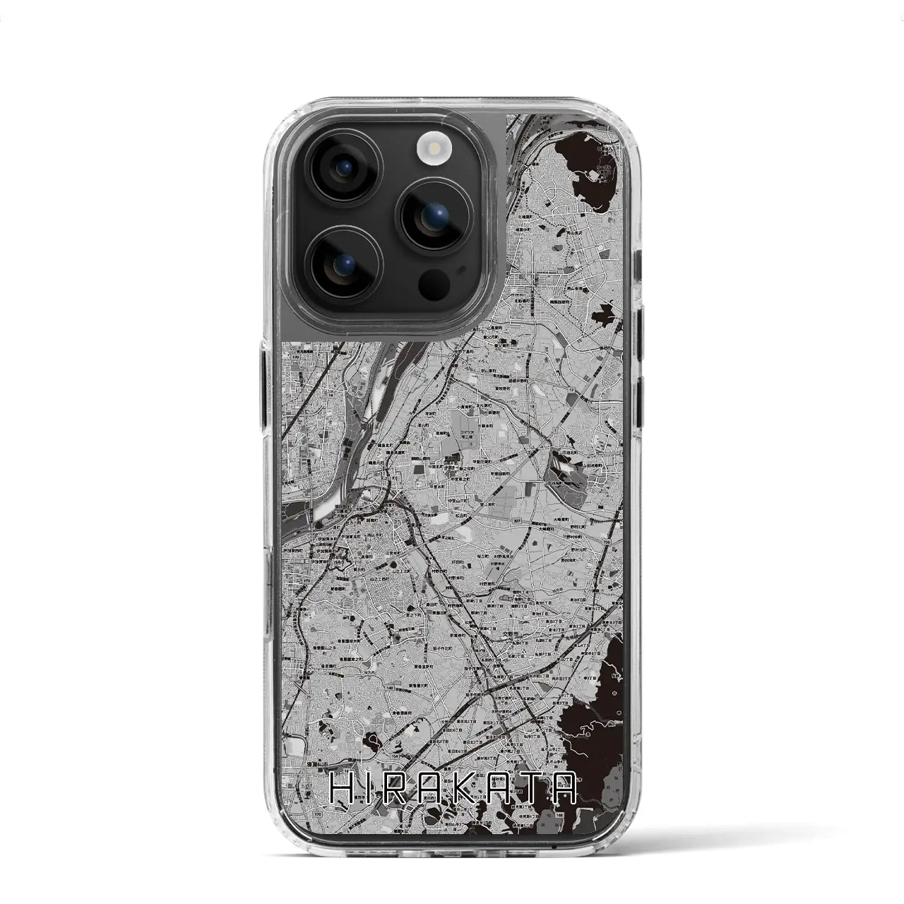 【枚方(大阪府)】地図柄iPhoneケース(MagSafeタイプ)