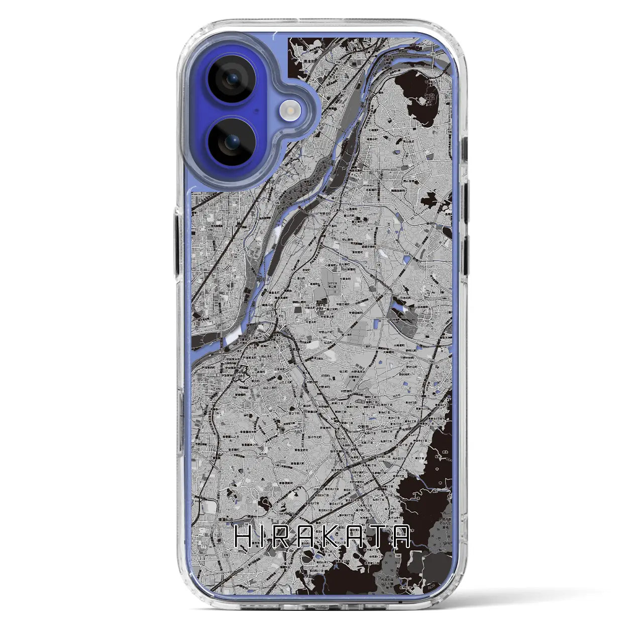 【枚方(大阪府)】地図柄iPhoneケース(MagSafeタイプ)