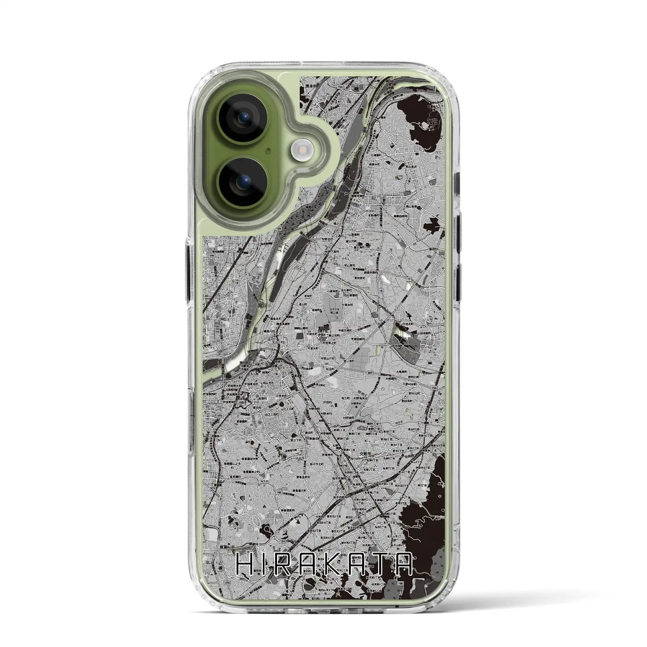 【枚方(大阪府)】地図柄iPhoneケース(MagSafeタイプ)