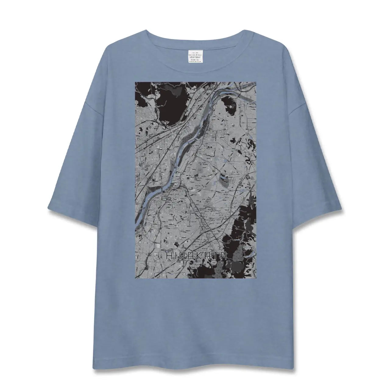 【枚方(大阪府)】地図柄ビッグシルエットTシャツ