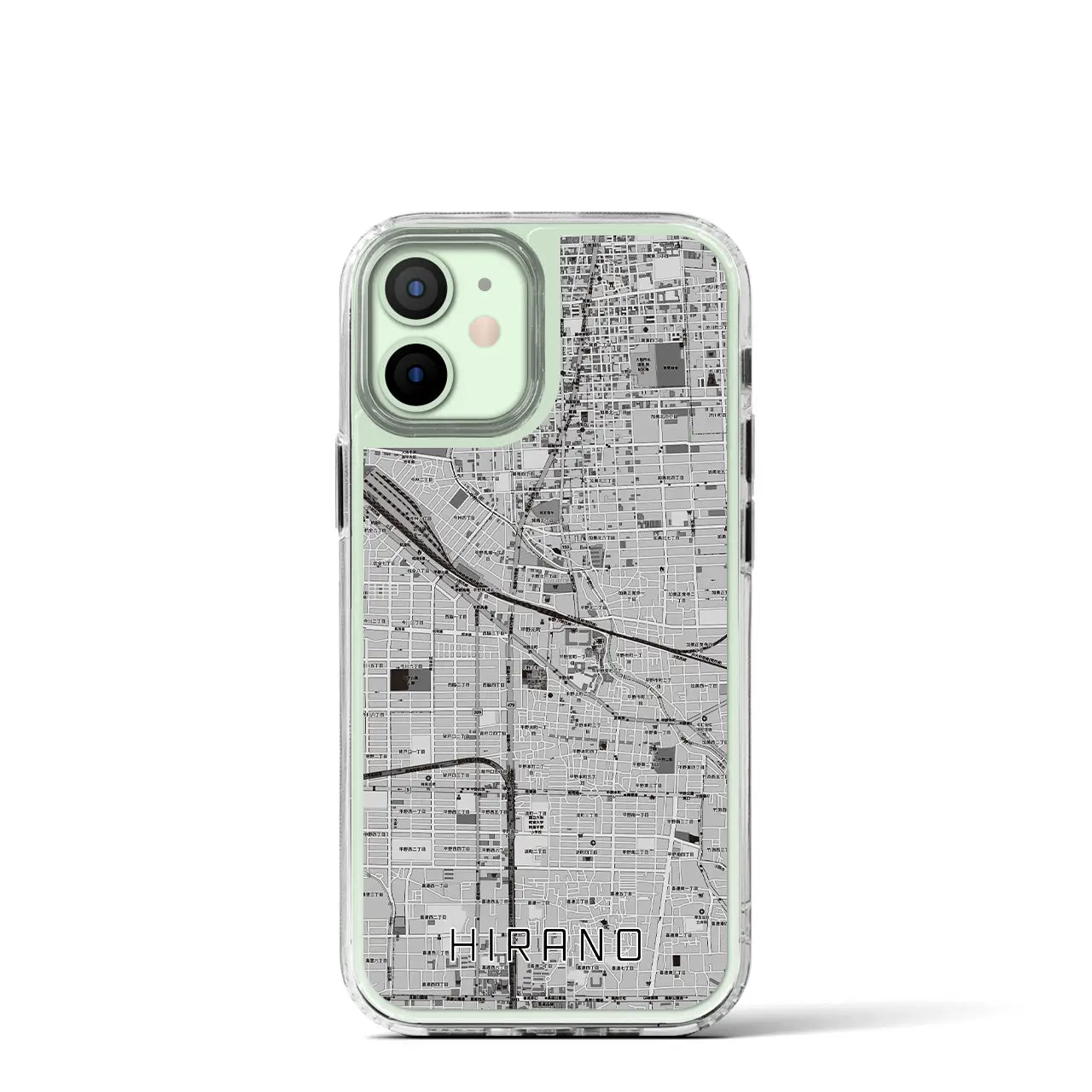 【平野(大阪府)】地図柄iPhoneケース(MagSafeタイプ)