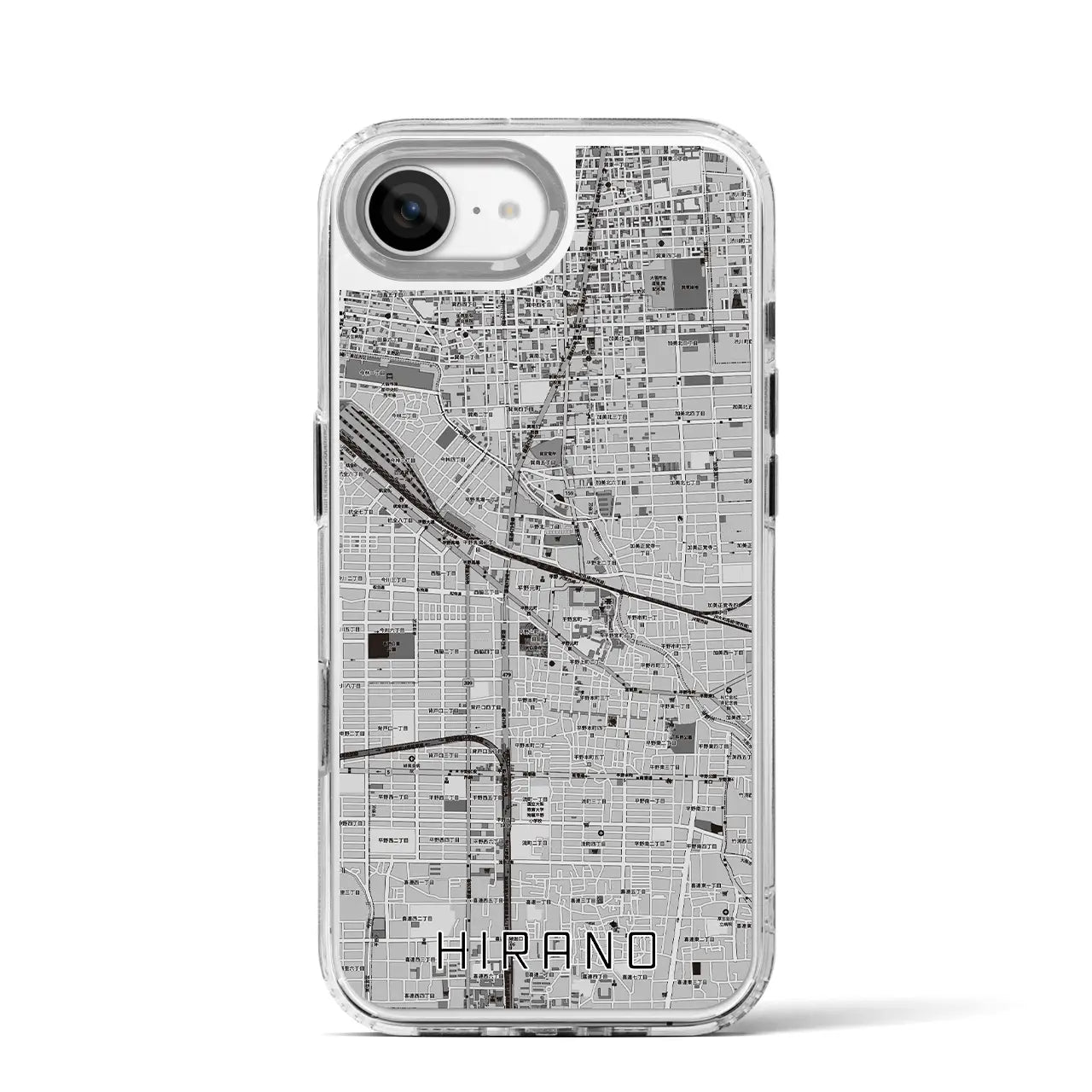 【平野(大阪府)】地図柄iPhoneケース(MagSafeタイプ)