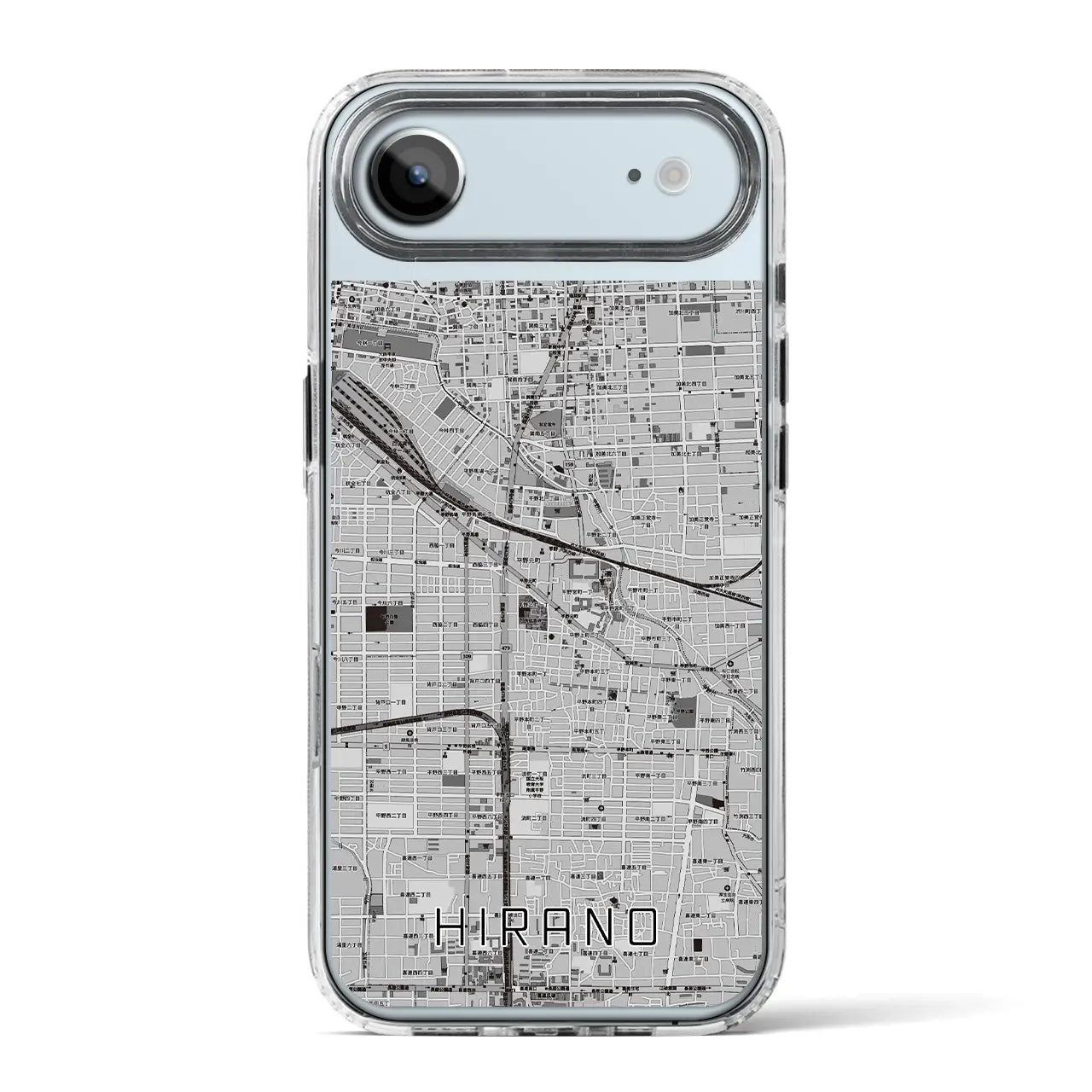 【平野(大阪府)】地図柄iPhoneケース(MagSafeタイプ)