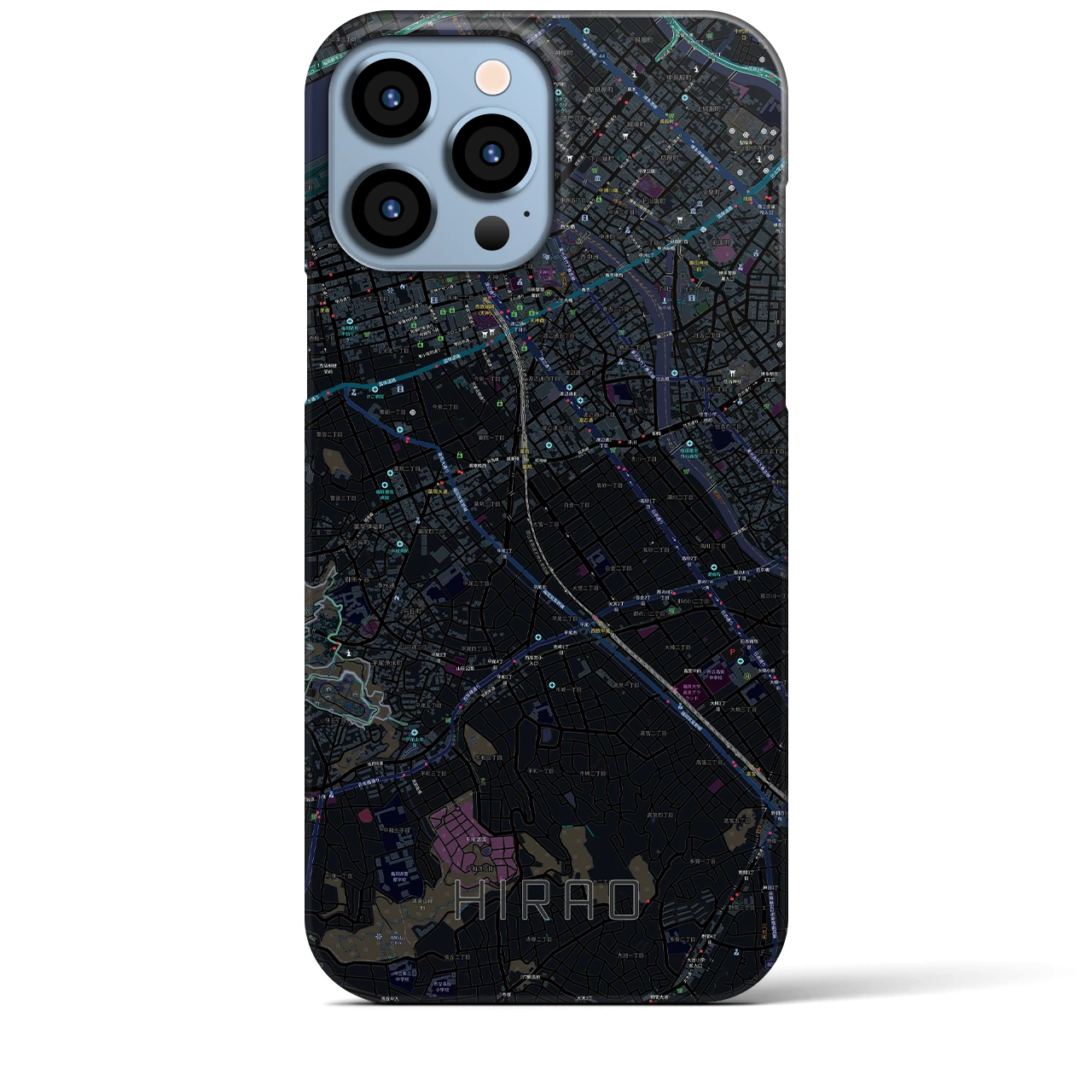 【平尾(福岡県)】地図柄iPhoneケース(バックカバータイプ)