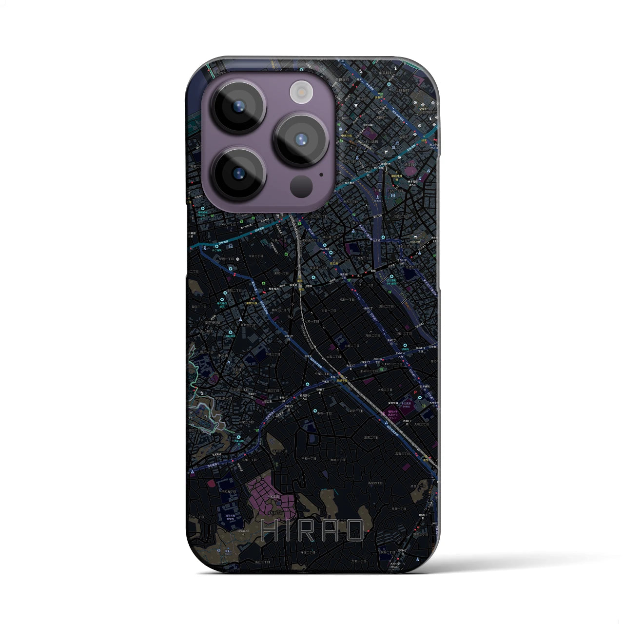 【平尾(福岡県)】地図柄iPhoneケース(バックカバータイプ)