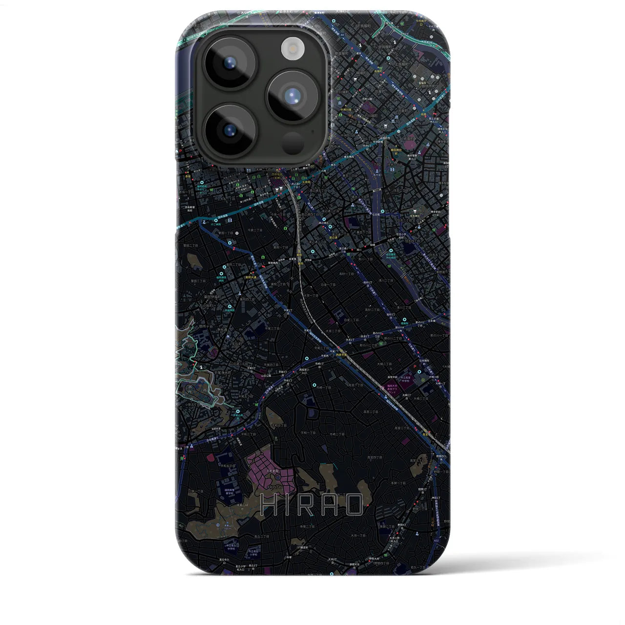 【平尾(福岡県)】地図柄iPhoneケース(バックカバータイプ)