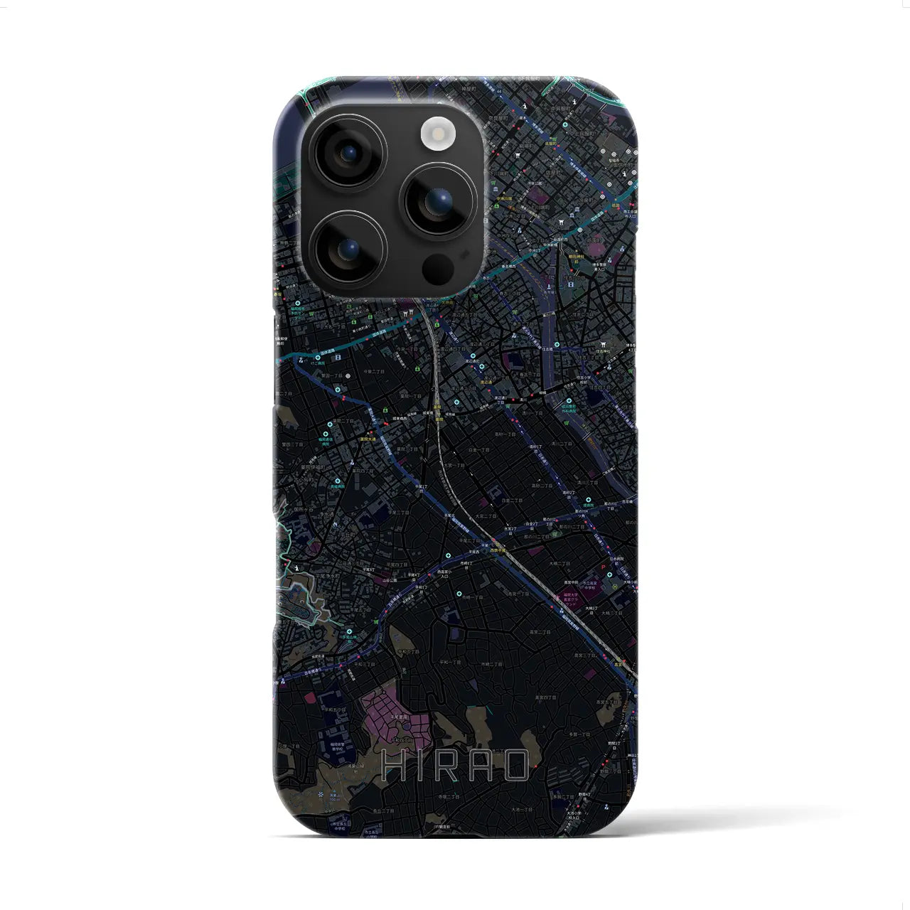 【平尾(福岡県)】地図柄iPhoneケース(バックカバータイプ)