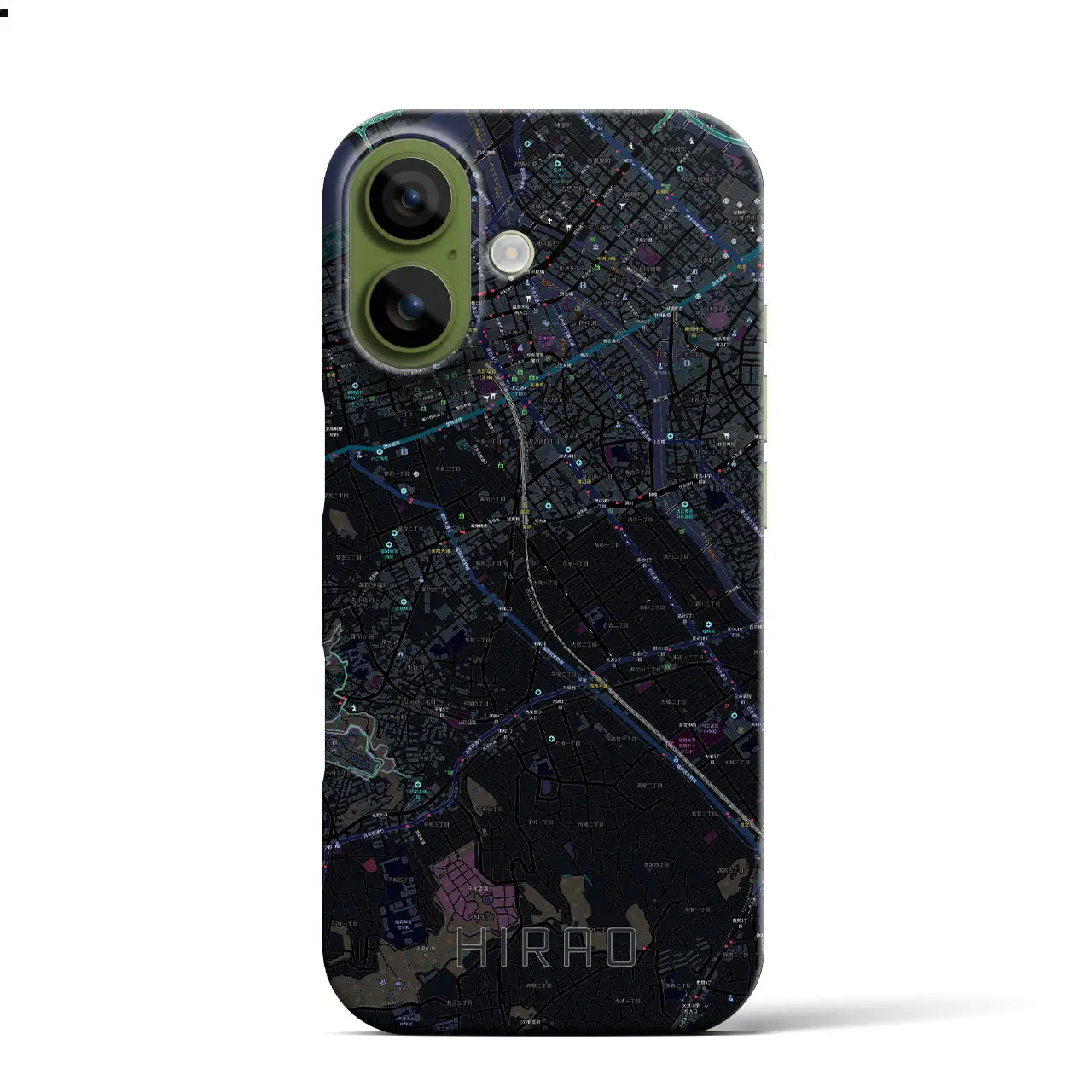 【平尾(福岡県)】地図柄iPhoneケース(バックカバータイプ)