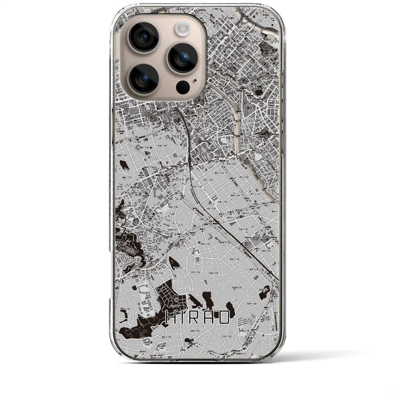 【平尾(福岡県)】地図柄iPhoneケース(クリアタイプ)