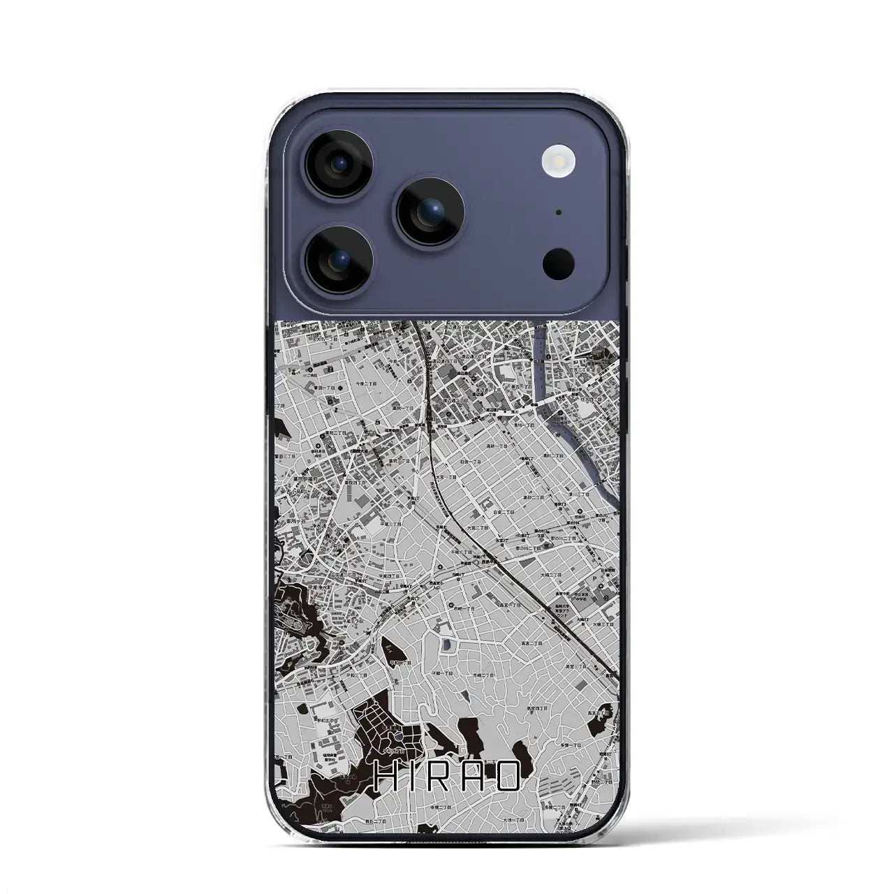 【平尾(福岡県)】地図柄iPhoneケース(クリアタイプ)