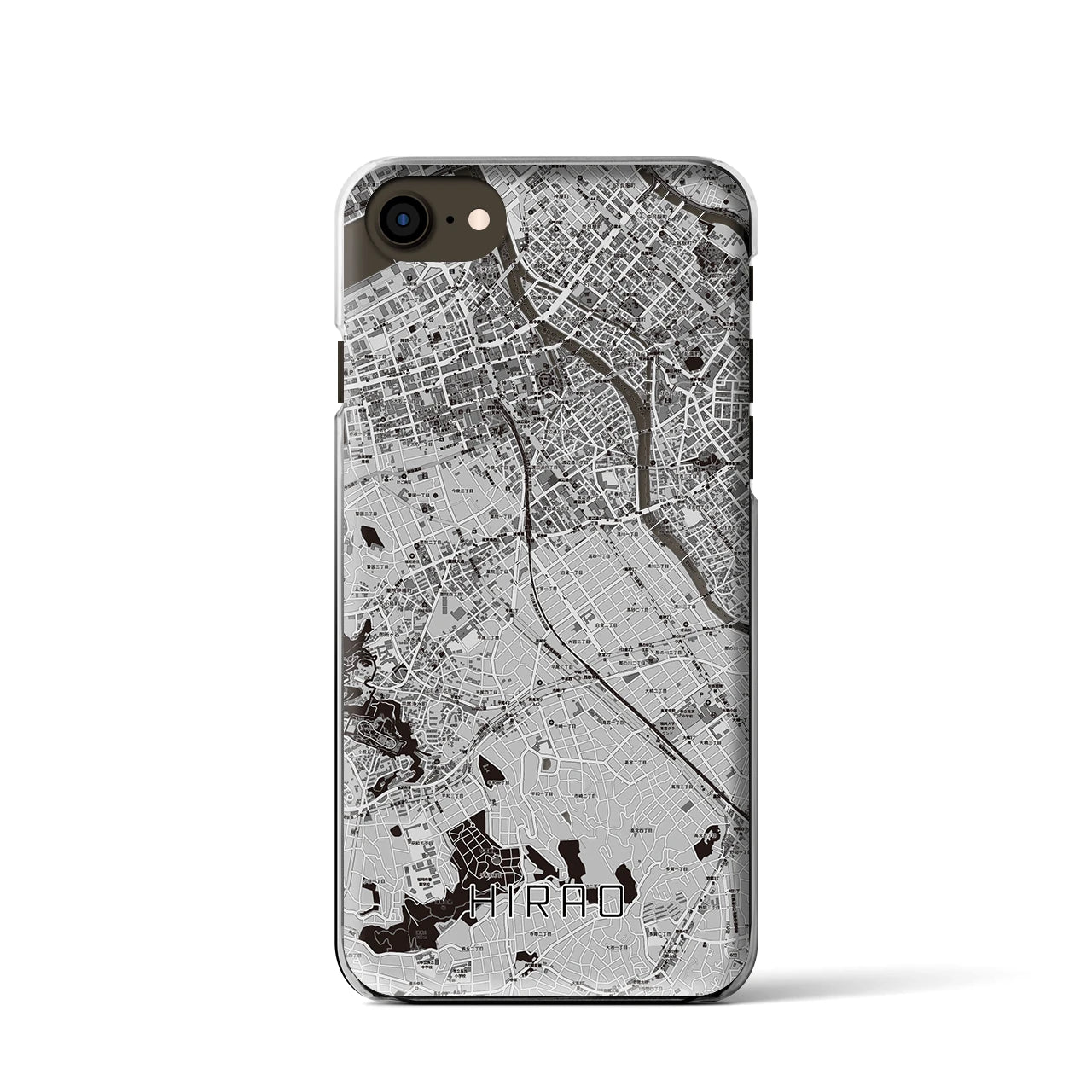 【平尾(福岡県)】地図柄iPhoneケース(クリアタイプ)