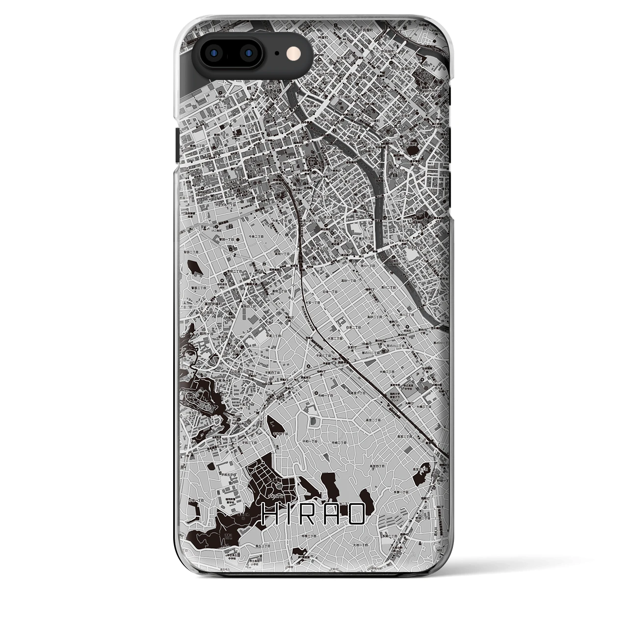 【平尾(福岡県)】地図柄iPhoneケース(クリアタイプ)