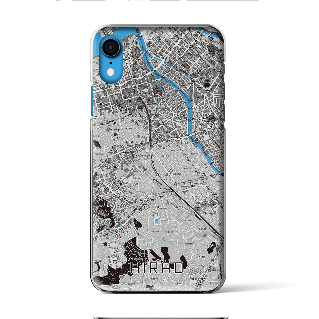 【平尾(福岡県)】地図柄iPhoneケース(クリアタイプ)