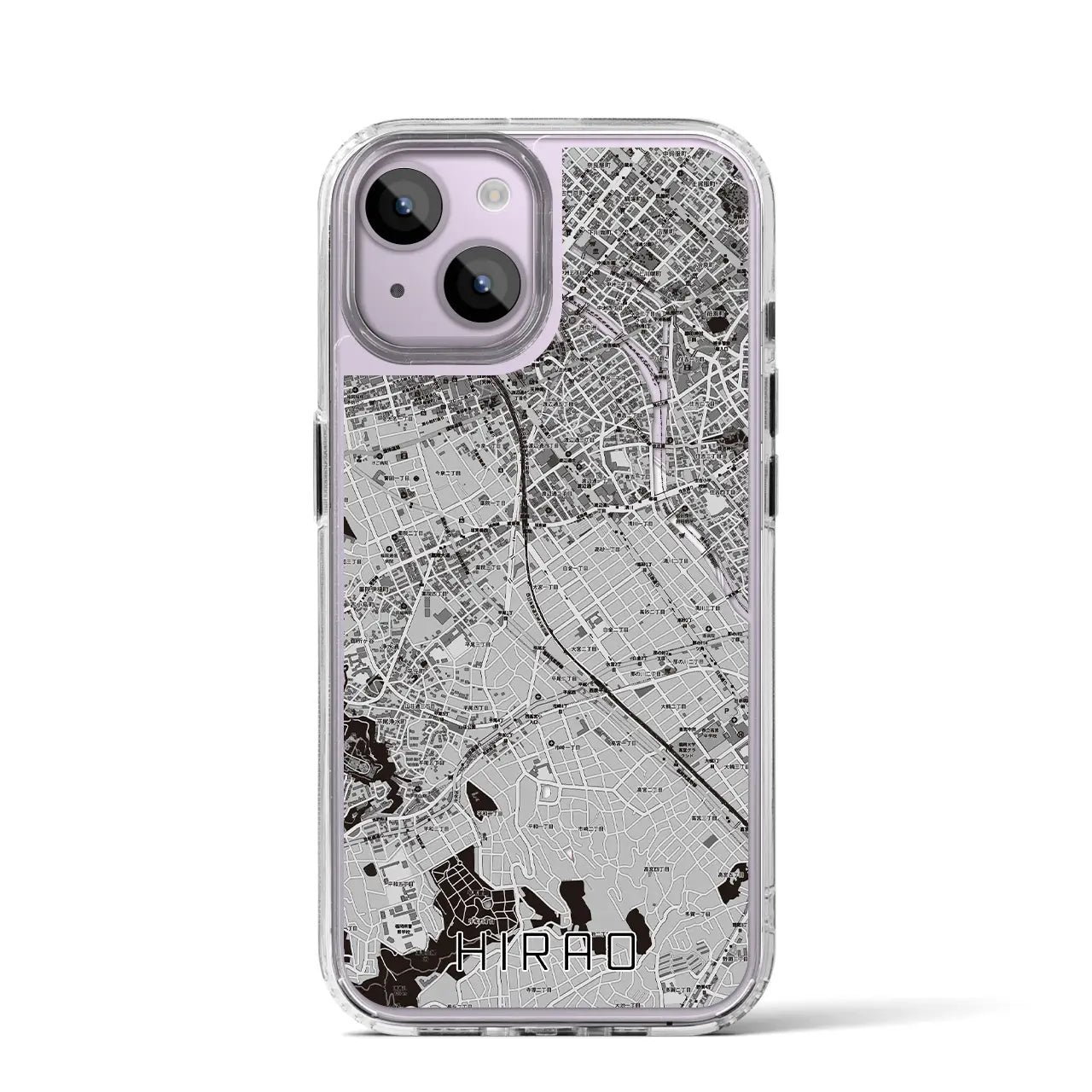 【平尾(福岡県)】地図柄iPhoneケース(MagSafeタイプ)