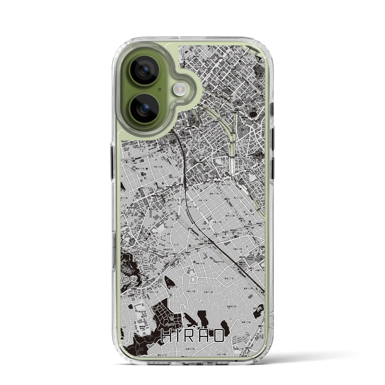 【平尾(福岡県)】地図柄iPhoneケース(MagSafeタイプ)