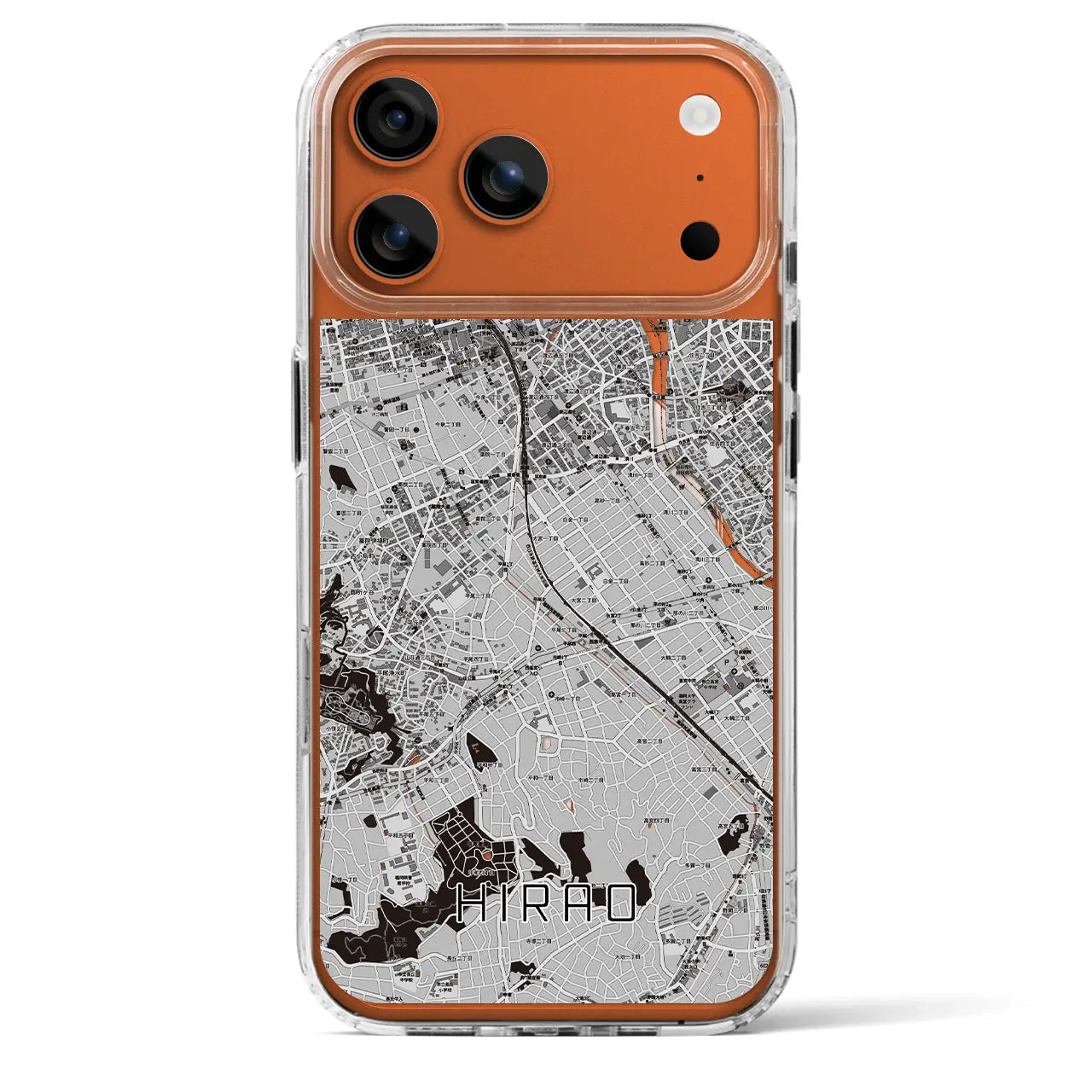 【平尾(福岡県)】地図柄iPhoneケース(MagSafeタイプ)