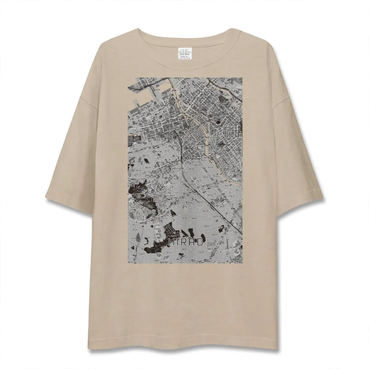 【平尾(福岡県)】地図柄ビッグシルエットTシャツ