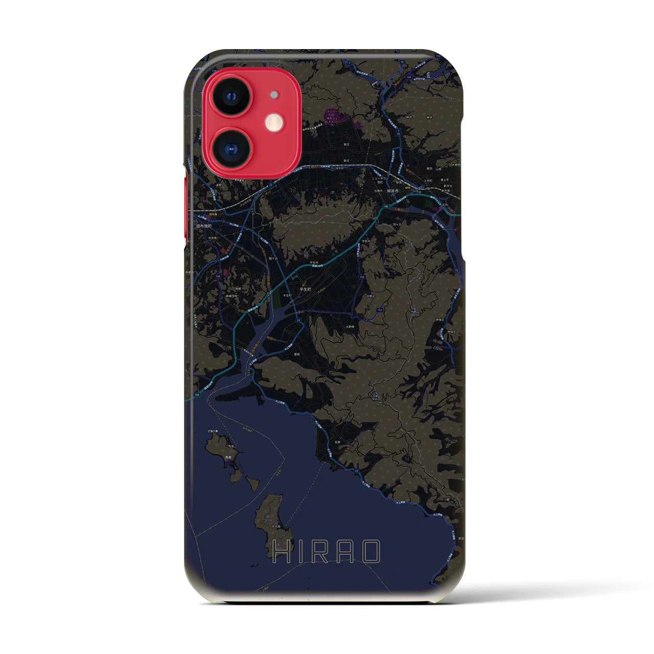 【平生(山口県)】地図柄iPhoneケース(バックカバータイプ)