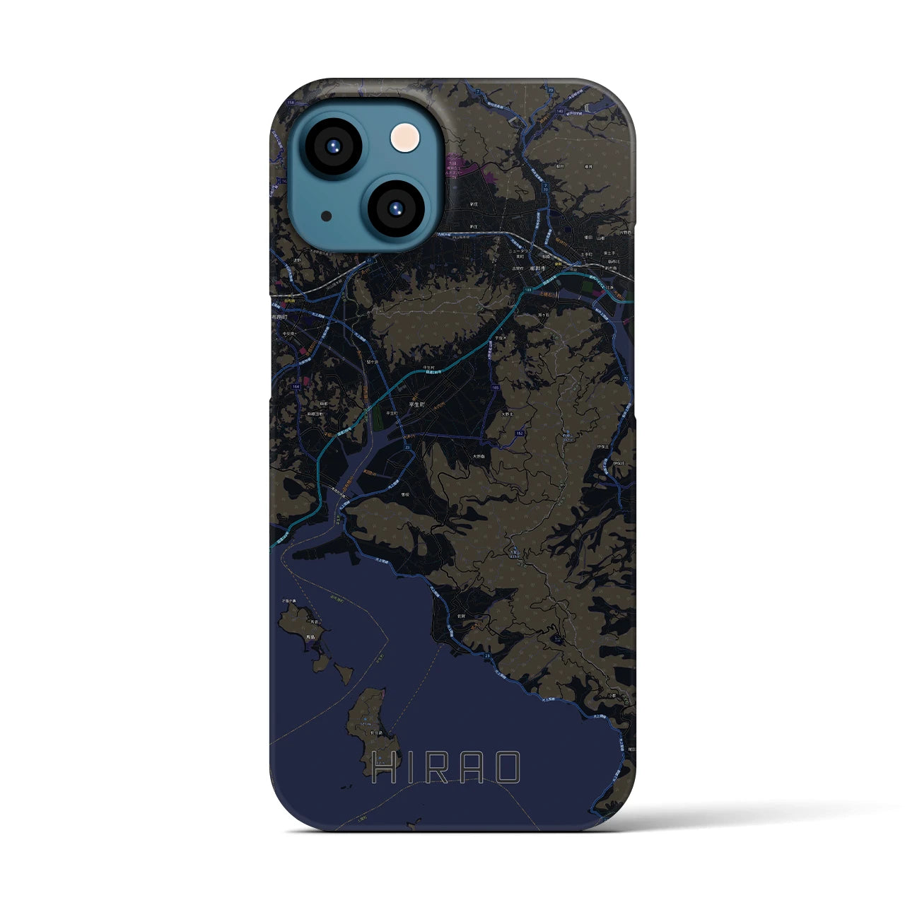 【平生(山口県)】地図柄iPhoneケース(バックカバータイプ)