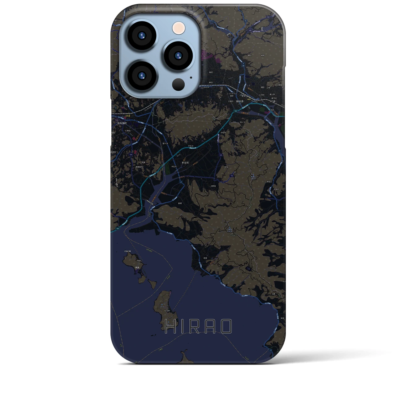 【平生(山口県)】地図柄iPhoneケース(バックカバータイプ)